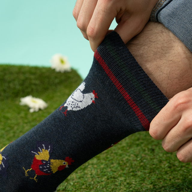 Pánske farebné ponožky SOXO Vidiecke vajcia - 3 páry