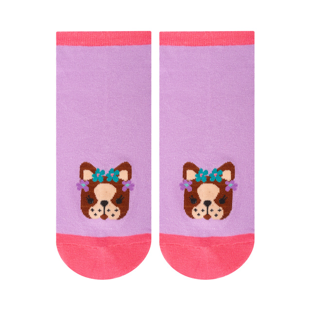 Sada 5x Farebné dámske ponožky SOXO psíky