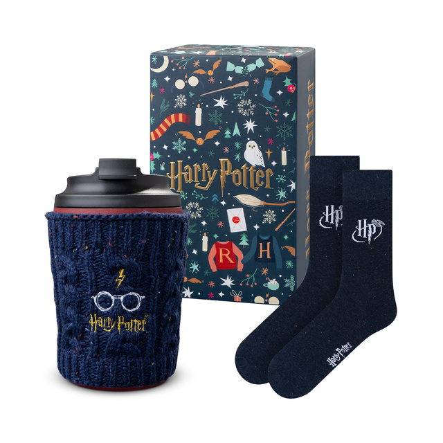 Darčeková súprava: Ponožky Harry Potter + Termohrnček