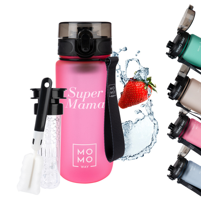 OUTLET Fľaša na vodu 600 ml MOMO WAY Super Mama