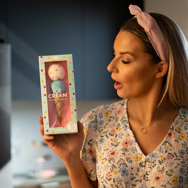 Dámske ponožky SOXO Zmrzlina v krabičke