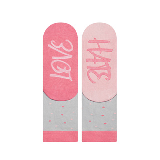 Dámske ponožky SOXO s nápismi love hate