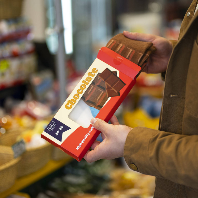 Pánske darčekové ponožky SOXO | tabuľka čokolády | Vtipný darček