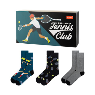 Farebné pánske ponožky SOXO Tenis - 3 páry