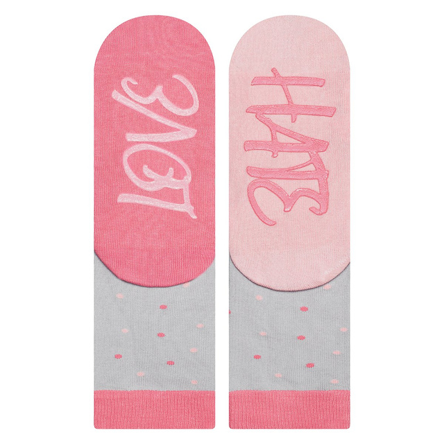 Dámske ponožky SOXO s nápismi love hate