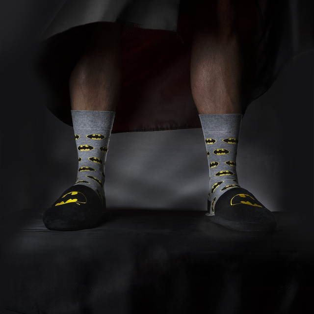 Šedé pánske ponožky SOXO GOOD STUFF Batman DC Comics | za darček