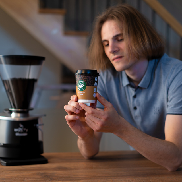 Pánske dámske ponožky Soxo káva v hrnčeku