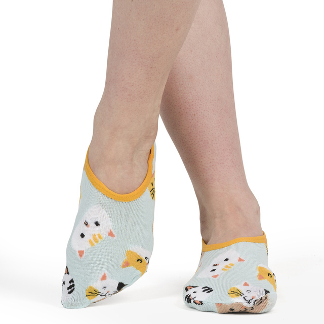 Sada 4x Farebné dámske ponožky SOXO so silikónom vtipné darček