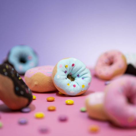 Sada 4x Dámske ponožky SOXO Donuts v krabičke