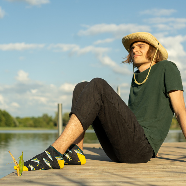 Pánske ponožky SOXO GOOD STUFF vtipné tuniak v plechovke nápad na darček