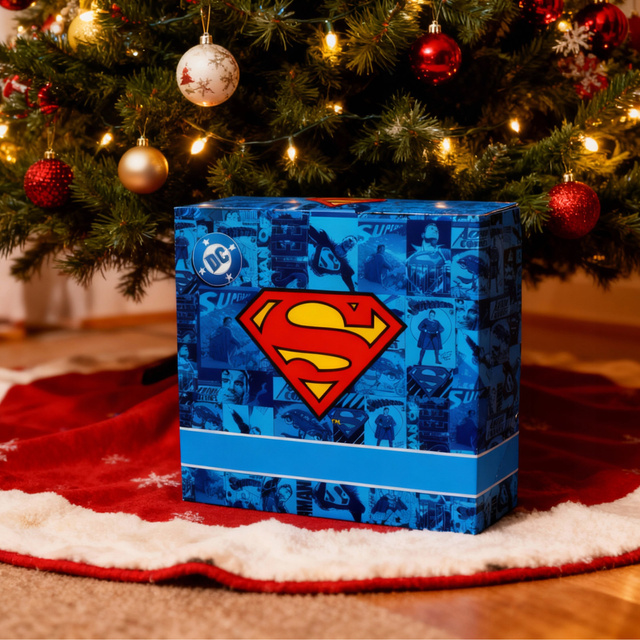 Set Pánske Papuče Superman + Sprchový Gél 2v1