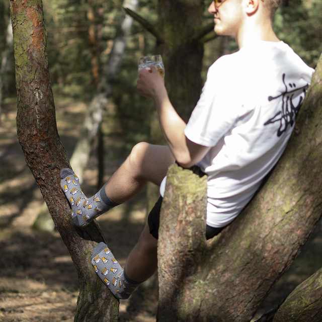 Farebné pánske ponožky SOXO GOOD STUFF vtipné pivo