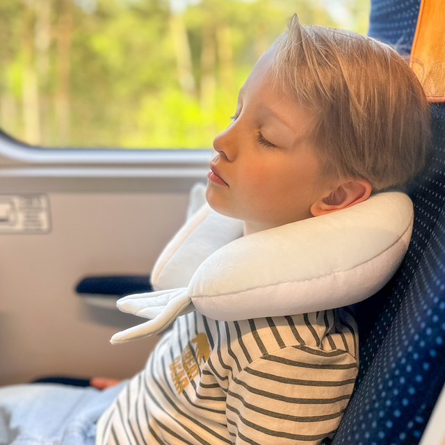 Multifunkčný cestovný vankúš MOMO WAY delfín | pohodlný | mäkký vankúš na krk