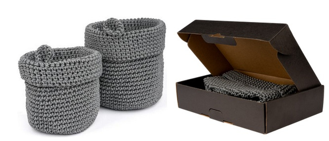 Sada 2x Kúpeľňový koš Momo Way sivý 14 cm a 17 cm