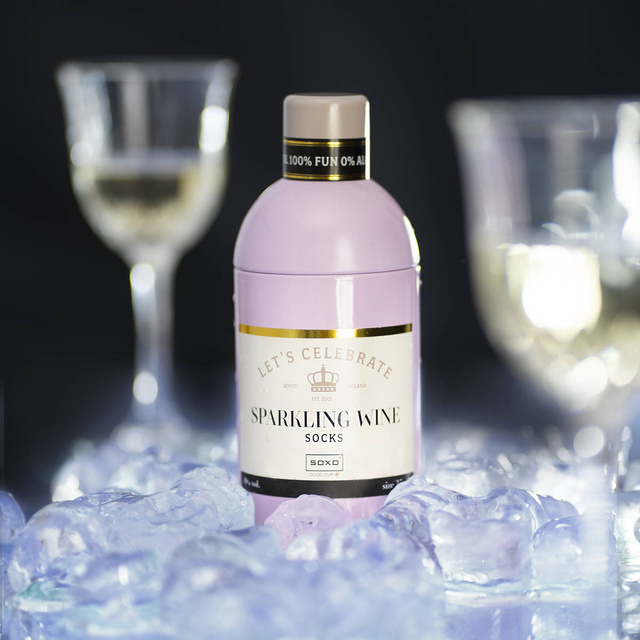 Dámske ponožky SOXO Sparkling Wine vo fľaši