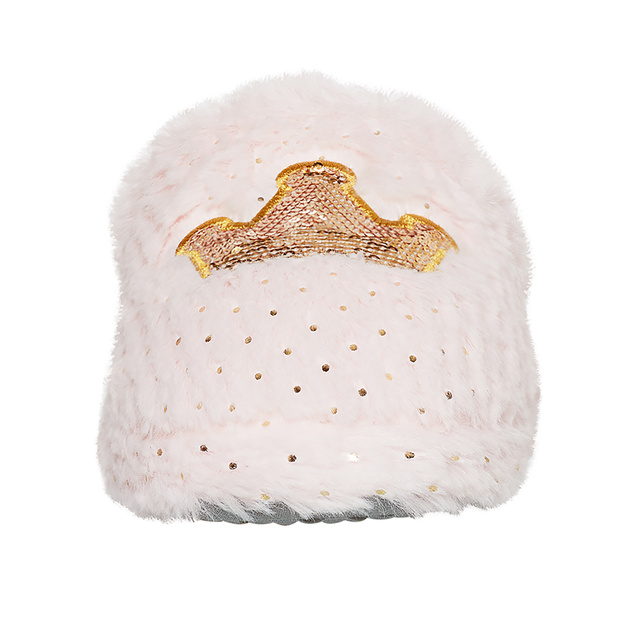 Ružové nadýchané dámske papuče SOXO s tvrdou TPR podrážkou koruna