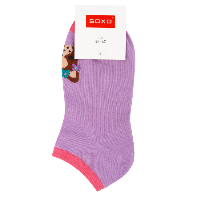 Sada 5x Farebné dámske ponožky SOXO psíky