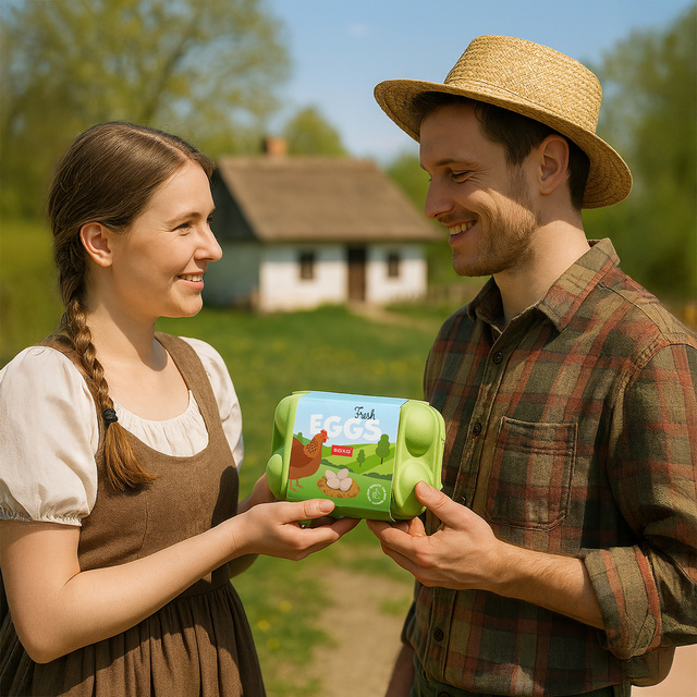 Pánske farebné ponožky SOXO Vidiecke vajcia - 3 páry
