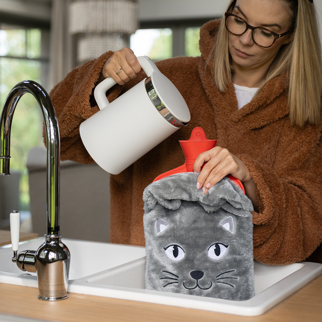 Termofor s obalom s motívom mačky 3,5 l