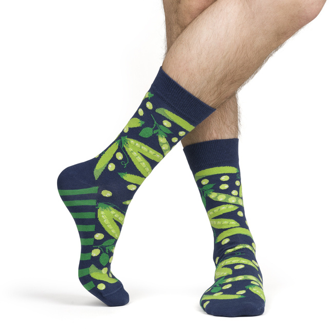 Farebné pánske ponožky SOXO GOOD STUFF, bavlna, hrášok v plechovke