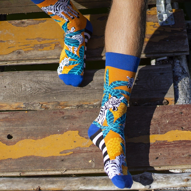 Sada 4x Farebné pánske ponožky SOXO GOOD STUFF v krabičke pizza | nápad na darček