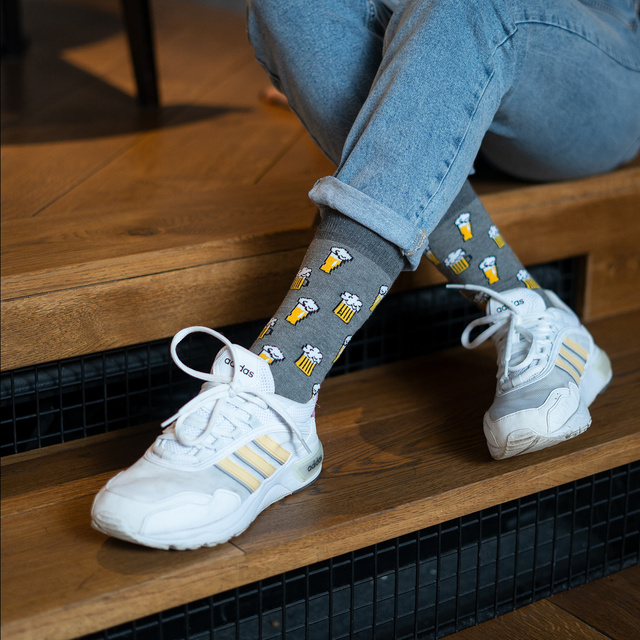 Farebné pánske ponožky SOXO GOOD STUFF vtipné pivo