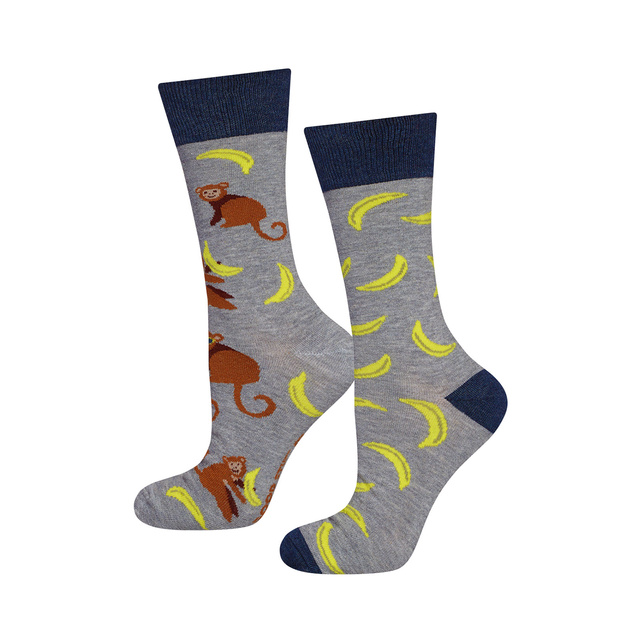 Farebné pánske ponožky SOXO GOOD STUFF nezhodné banán