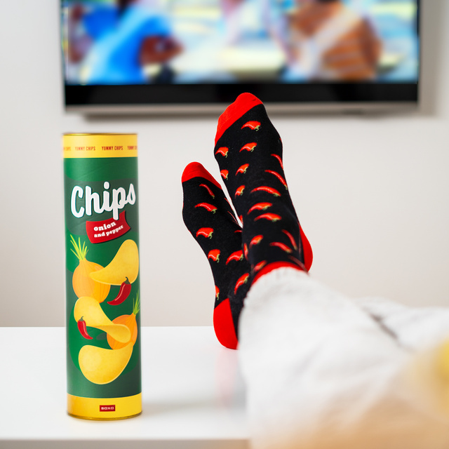 Pánske dámske ponožky SOXO čipsy v tube - 3 páry