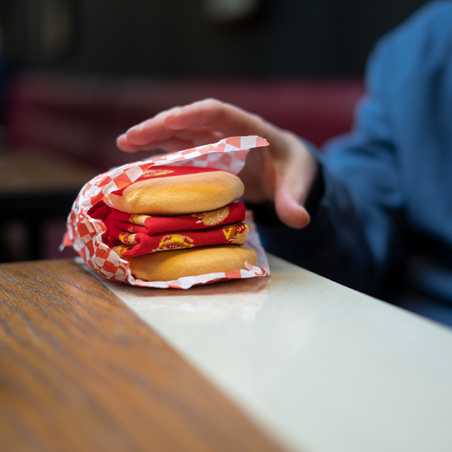 Dámske | Pánske ponožky SOXO Hamburger v krabičke