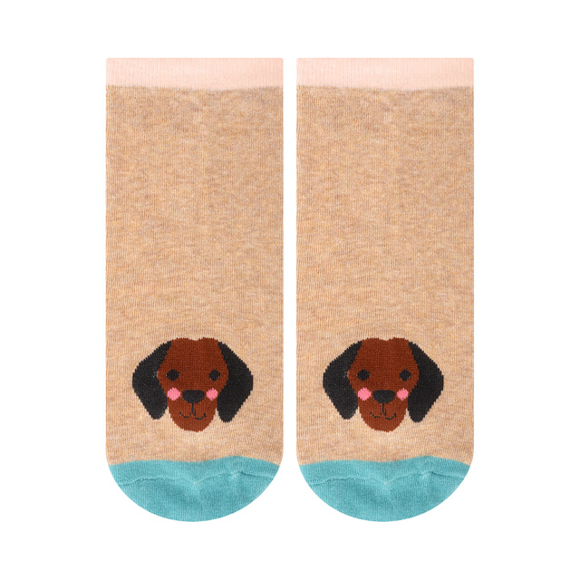 Sada 5x Farebné dámske ponožky SOXO psíky