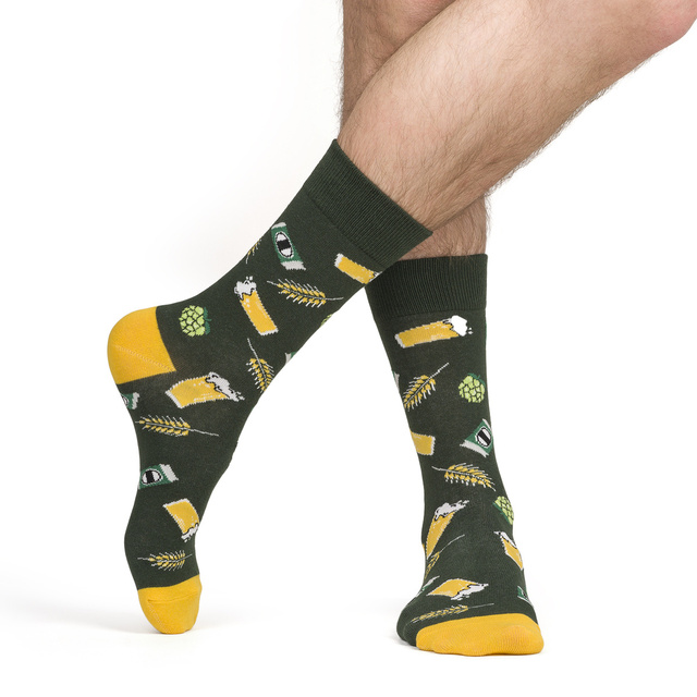 Farebné pánske ponožky SOXO GOOD STUFF svetlý ležiak v plechovke darček pre priateľa, zelené