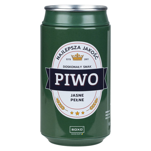Sada 2x SOXO GOOD STUFF farebných pánskych ponožiek, vtipné pivo v plechovke ako darček