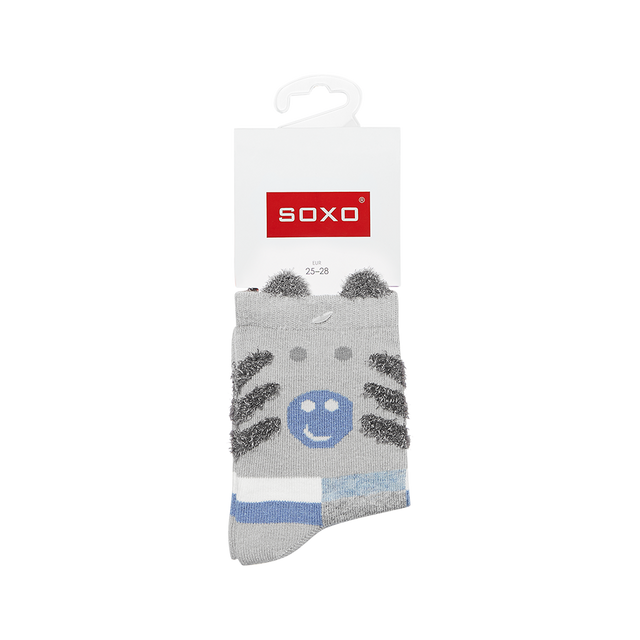 Sivé detské ponožky SOXO s ušami