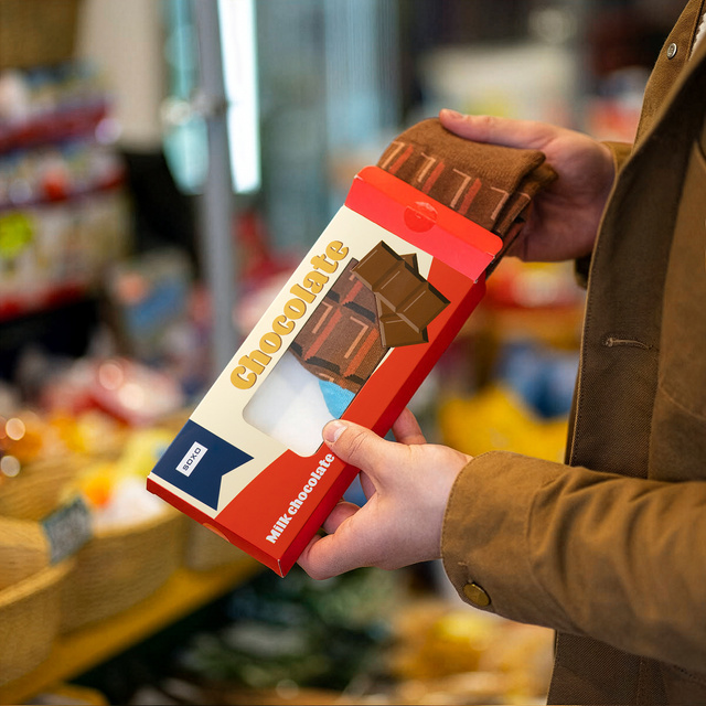 Pánske darčekové ponožky SOXO | tabuľka čokolády | Vtipný darček