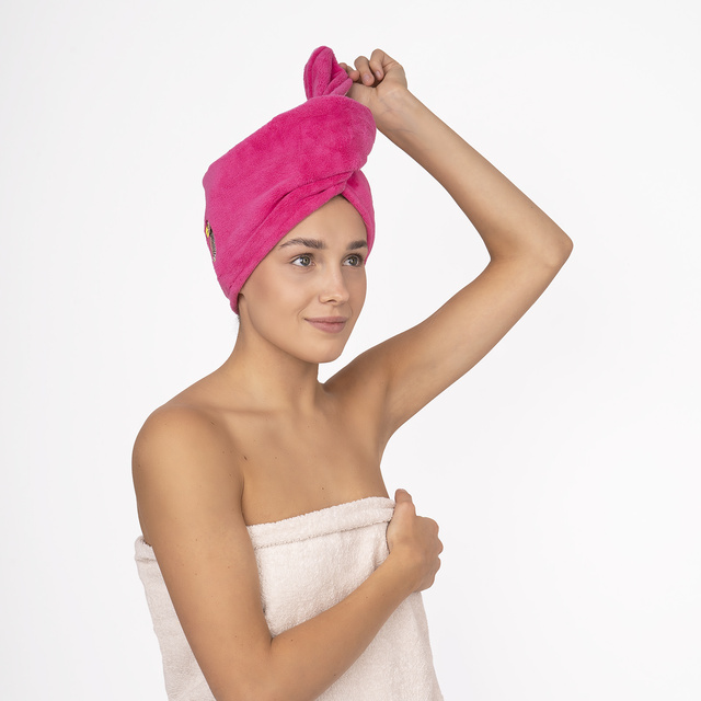 Kúpací turban MOMO WAY ružový | uterák tukan