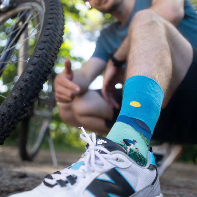 Pánske farebné cyklistické ponožky SOXO - 5 párov