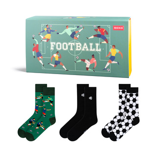 Farebné pánske ponožky SOXO Football - 3 páry