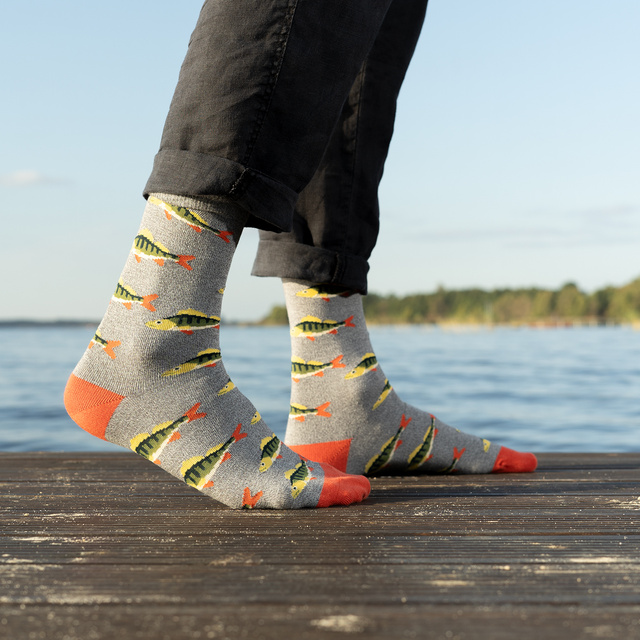 Pánske farebné ponožky SOXO Atlas Rybársky - 4 páry
