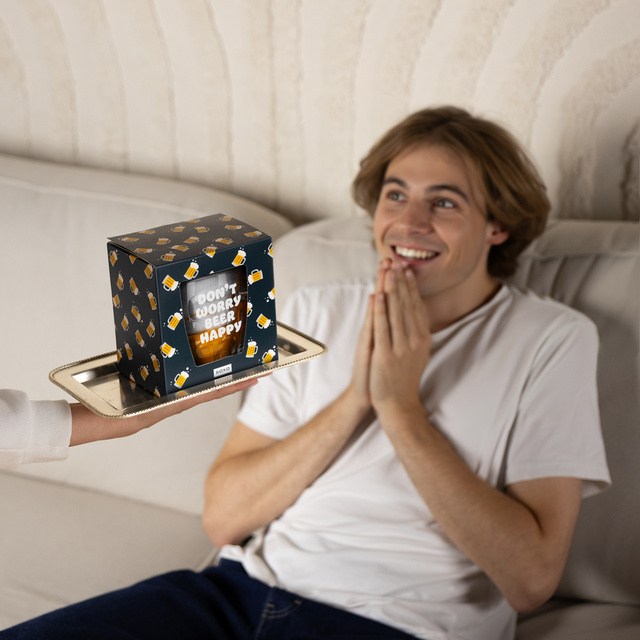 Sada pánskych ponožiek SOXO v pivnom krígli s podložkami