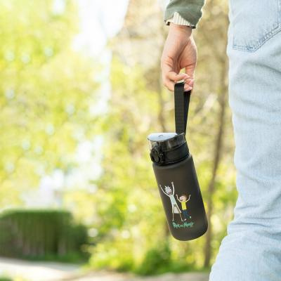 Fľaša na vodu 0,6L čierna | odolná a praktická | Rick a Morty