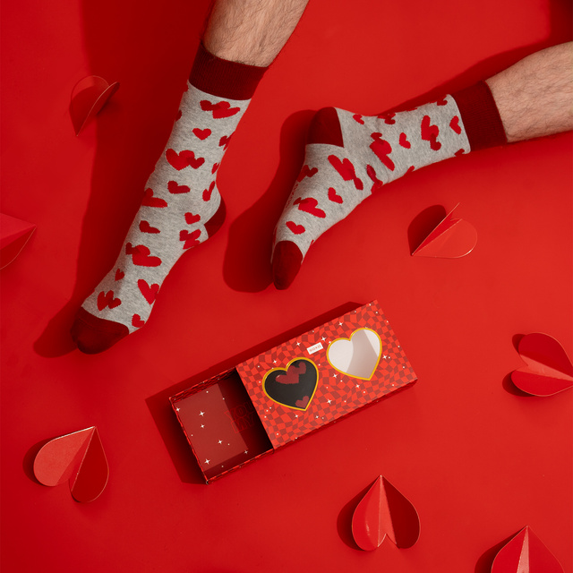 Pánske ponožky SOXO Srdcia - 2 páry