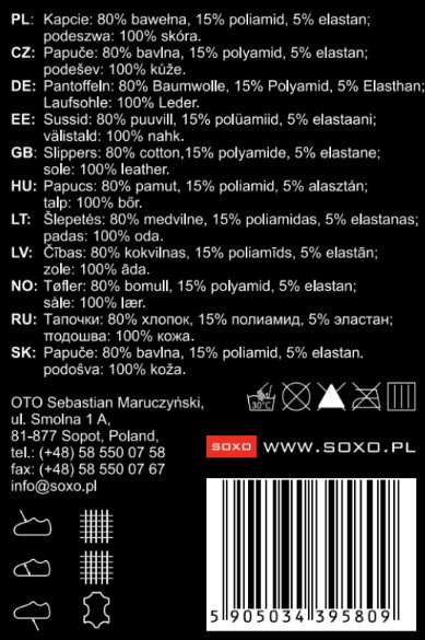 OUTLET Dámske papuče SOXO s koženou podrážkou
