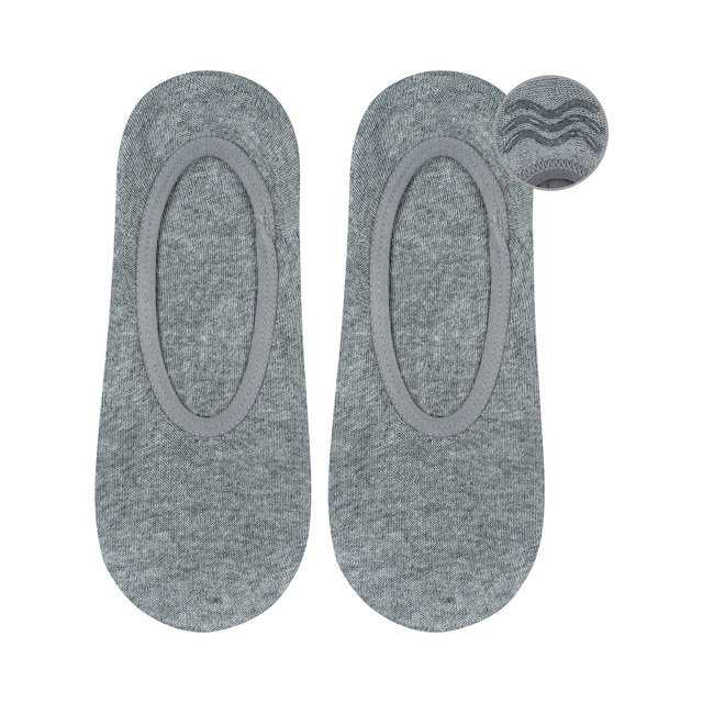 Sada 6x Sivé pánske ponožky SOXO so silikónom klasické bavlnené