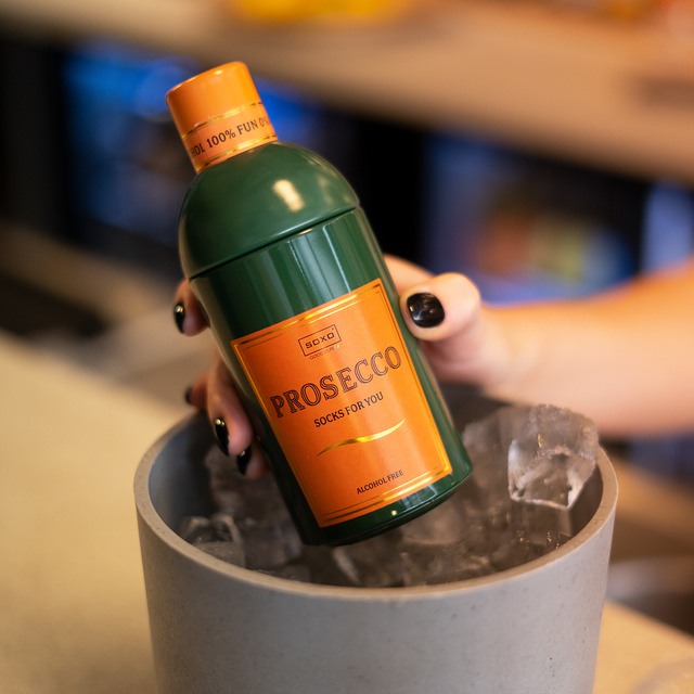 Dámske ponožky SOXO Prosecco vo fľaši