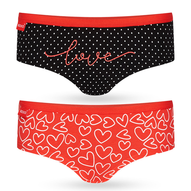 Hipster nohavičky SOXO Valentínske 2-balenie