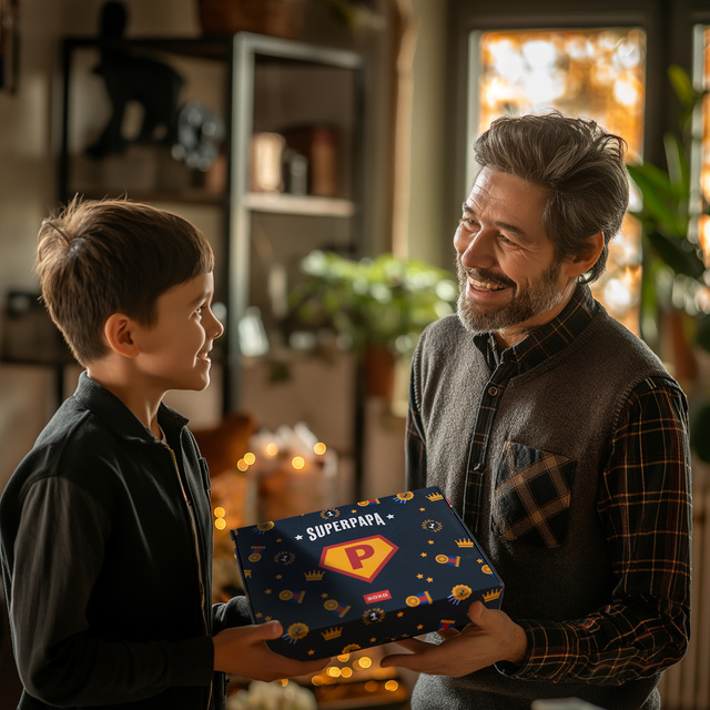 Pánske papuče a kľúčenka SOXO Super Papa