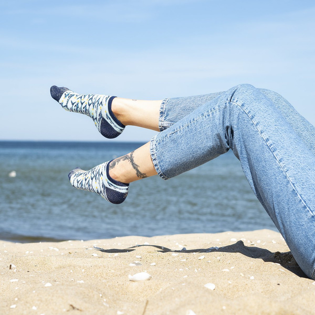 Farebné dámske ponožky SOXO GOOD STUFF vtipné sardinky v plechovke ako darček