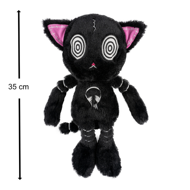Maskot Gus Fink čierna mačka HypnoCat Plushie Pal