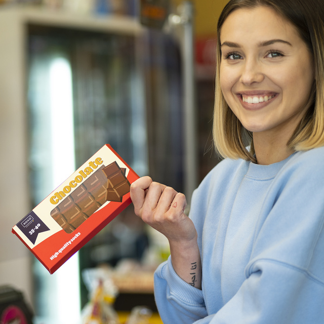 Dámske ponožky SOXO tabuľka čokolády