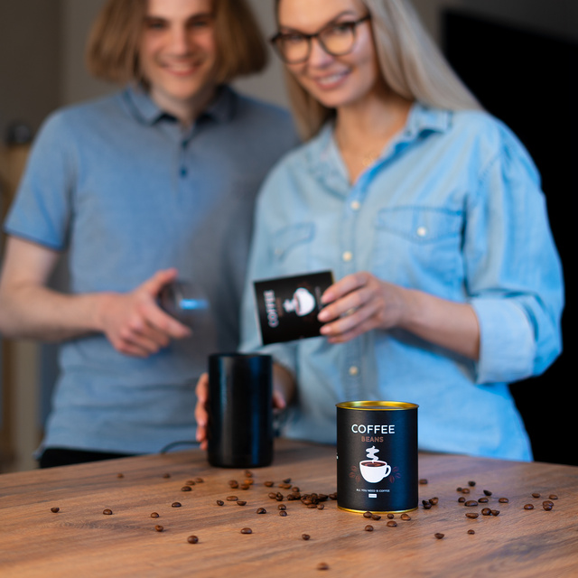 Sada 2x Pánske dámske ponožky Soxo káva v plechovke